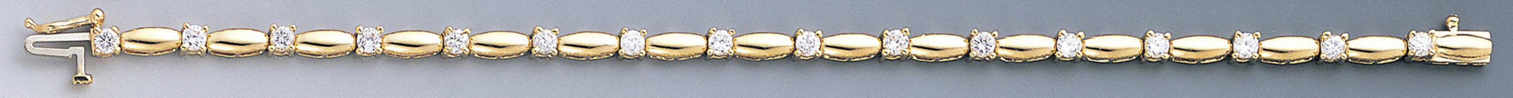 14k Gold 3.50 Ct. Round Cz Tennis Bracelet